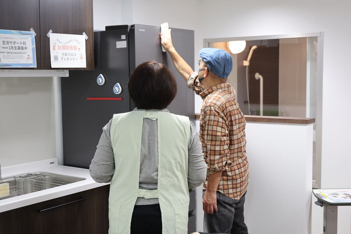 コの字拭きを体験!?