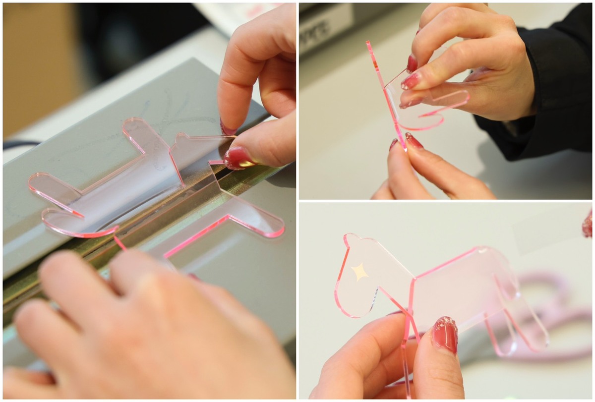 アクリル工作で、馬のオブジェを製作