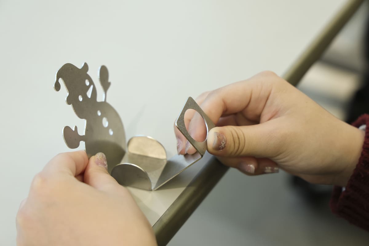 学んだ技術で作られた組み立てパーツ